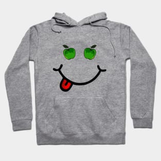 Green Apple & Smile (in the shape of a face) Hoodie